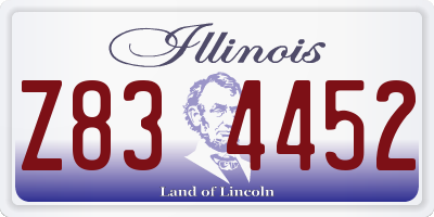 IL license plate Z834452