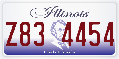 IL license plate Z834454