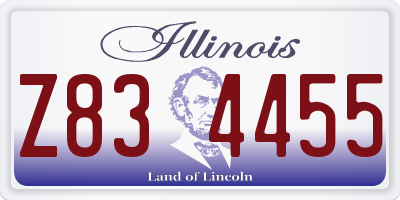 IL license plate Z834455