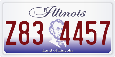 IL license plate Z834457