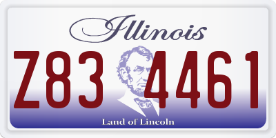 IL license plate Z834461