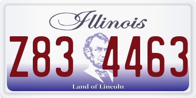 IL license plate Z834463