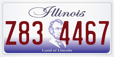 IL license plate Z834467