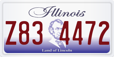 IL license plate Z834472