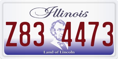IL license plate Z834473