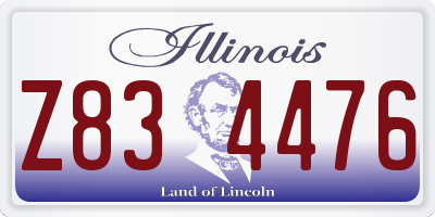 IL license plate Z834476