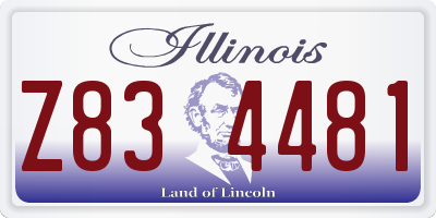 IL license plate Z834481