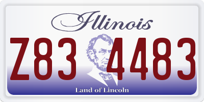 IL license plate Z834483