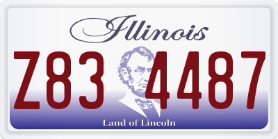 IL license plate Z834487