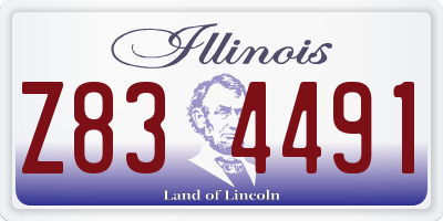 IL license plate Z834491