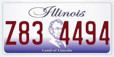 IL license plate Z834494