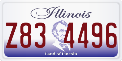 IL license plate Z834496