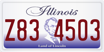 IL license plate Z834503