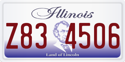 IL license plate Z834506