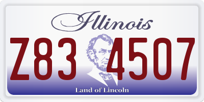 IL license plate Z834507