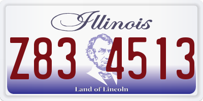 IL license plate Z834513