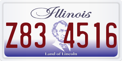 IL license plate Z834516