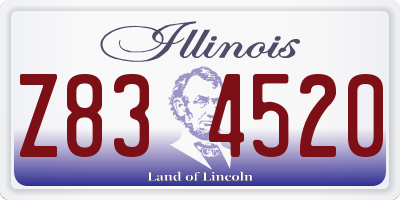 IL license plate Z834520