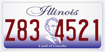 IL license plate Z834521