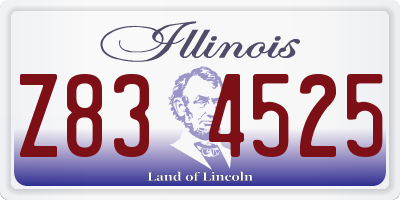 IL license plate Z834525