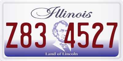 IL license plate Z834527