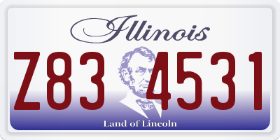 IL license plate Z834531