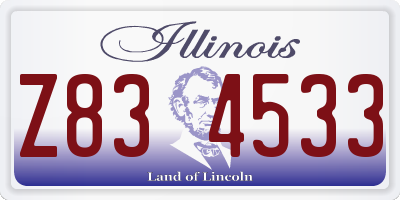 IL license plate Z834533