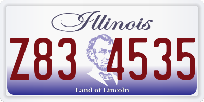 IL license plate Z834535