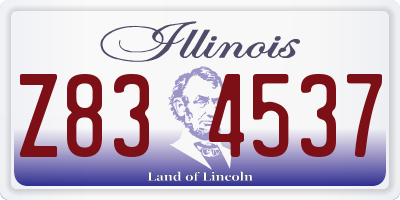 IL license plate Z834537
