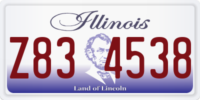 IL license plate Z834538