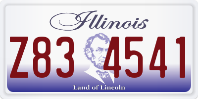 IL license plate Z834541