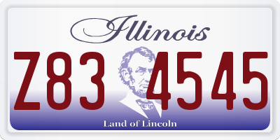 IL license plate Z834545