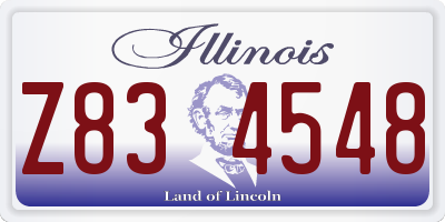 IL license plate Z834548