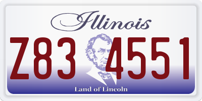 IL license plate Z834551