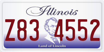IL license plate Z834552