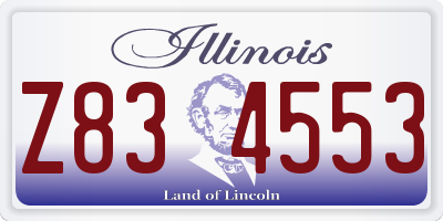 IL license plate Z834553