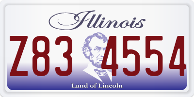 IL license plate Z834554
