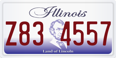 IL license plate Z834557