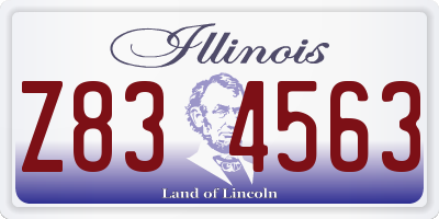 IL license plate Z834563