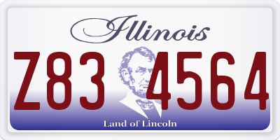 IL license plate Z834564