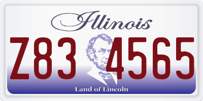 IL license plate Z834565