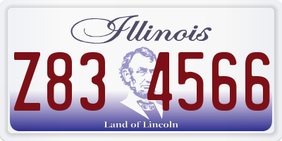 IL license plate Z834566
