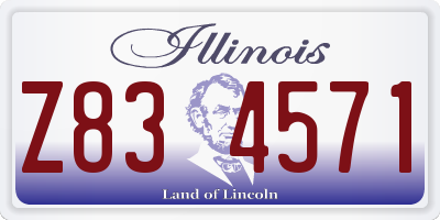 IL license plate Z834571