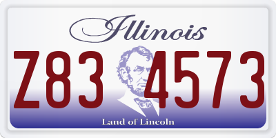 IL license plate Z834573