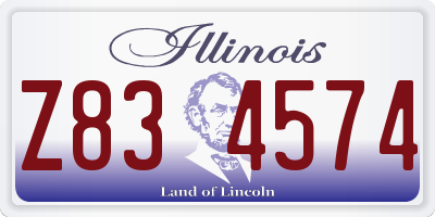 IL license plate Z834574