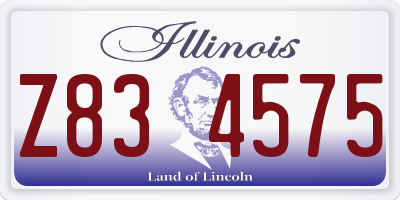 IL license plate Z834575