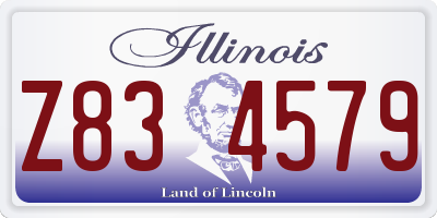 IL license plate Z834579