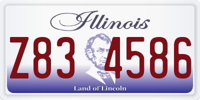 IL license plate Z834586