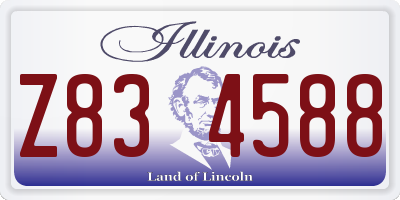 IL license plate Z834588