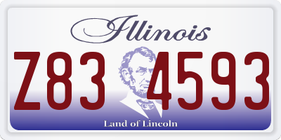 IL license plate Z834593
